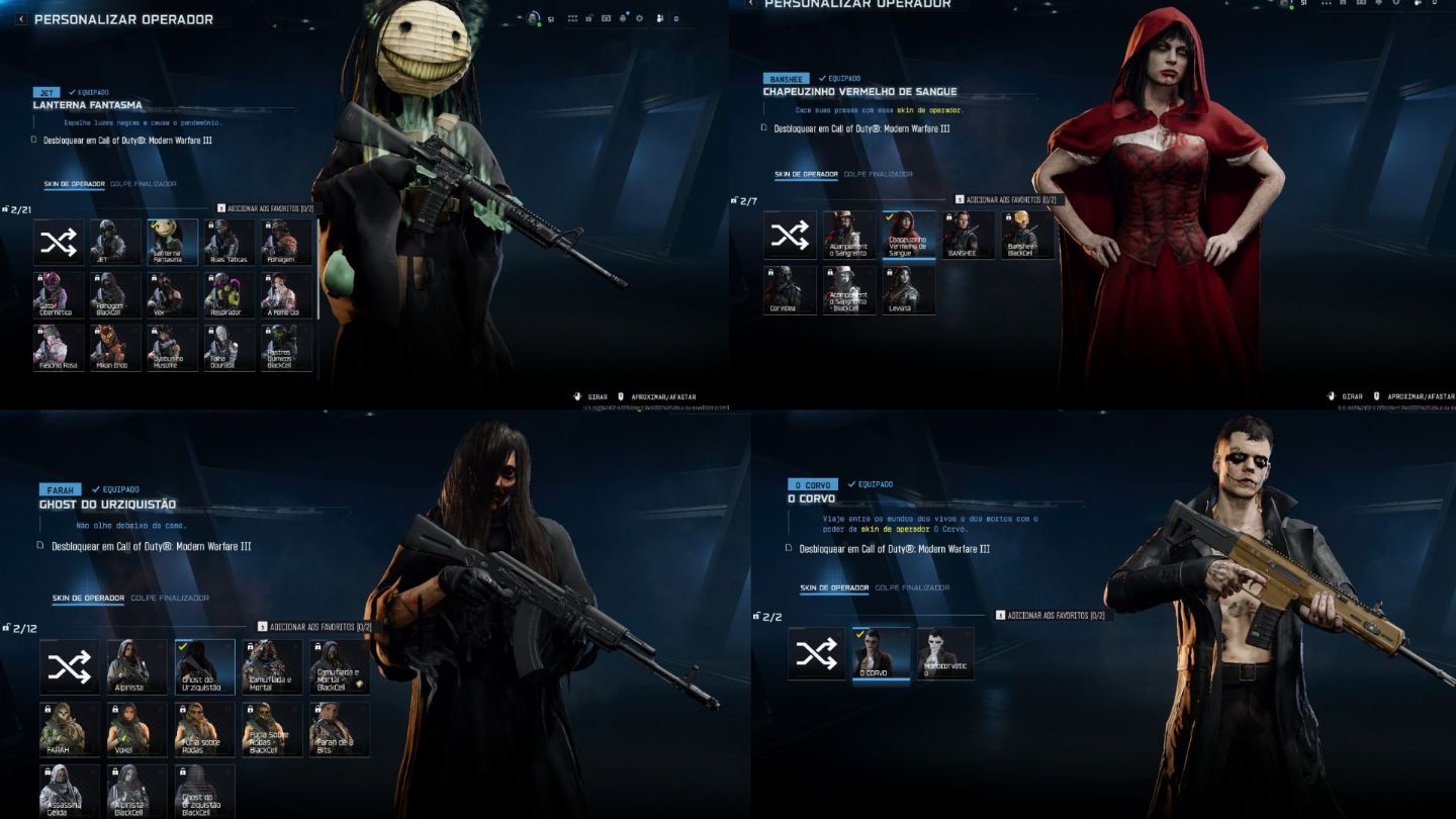 T800/ BAILARINA/ ART TERRIFIER/ CORVO/ MICHAEL MYERS/ CONTA TRYHARD E RARA
