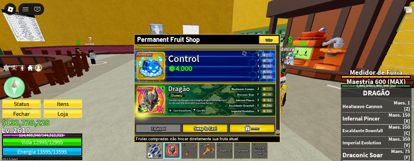 Contas Blox fruits