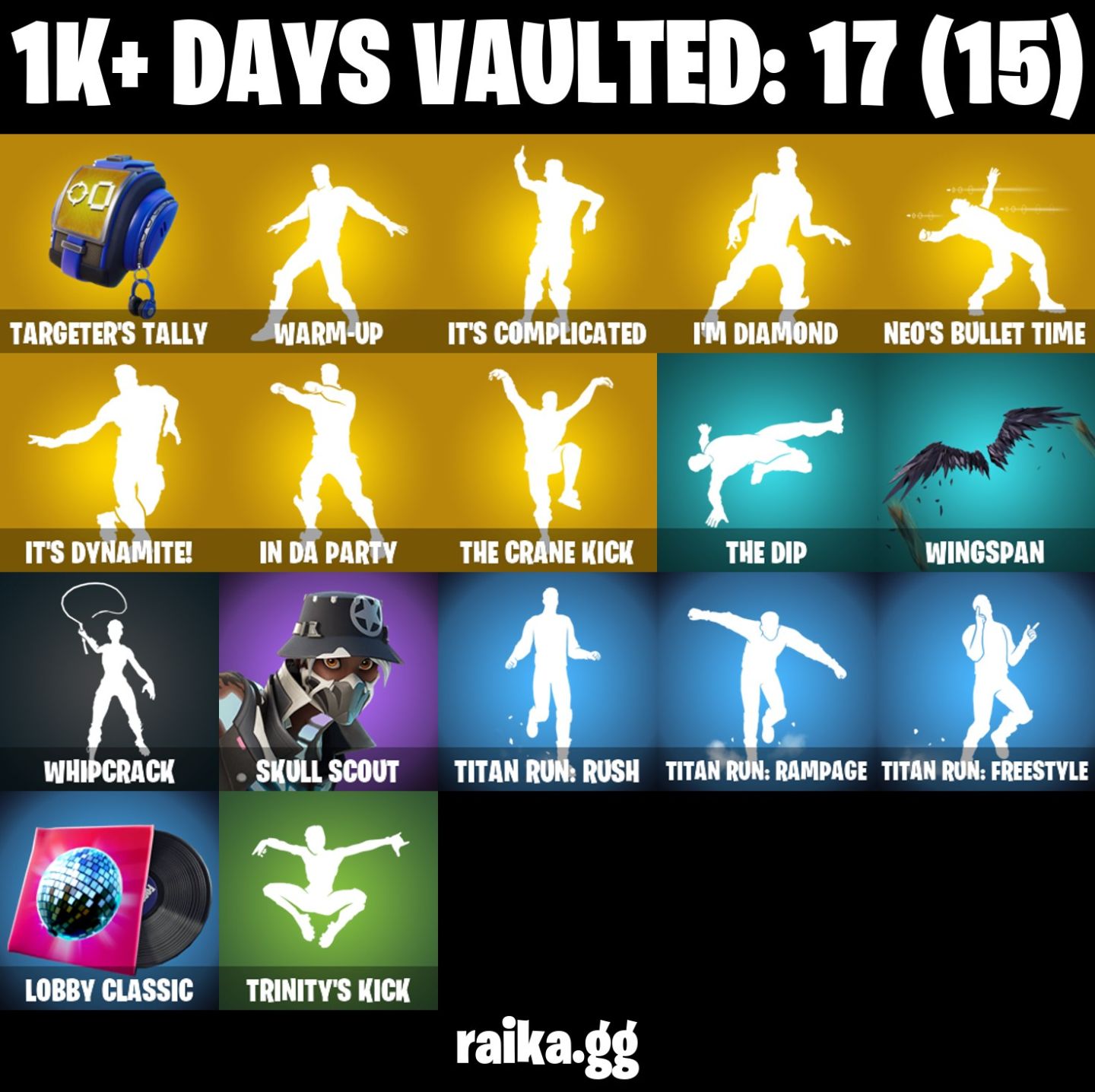 168 Skins, OGSTW (Farm Vbucks), Master chief (mattle black), Lara croft, Loki