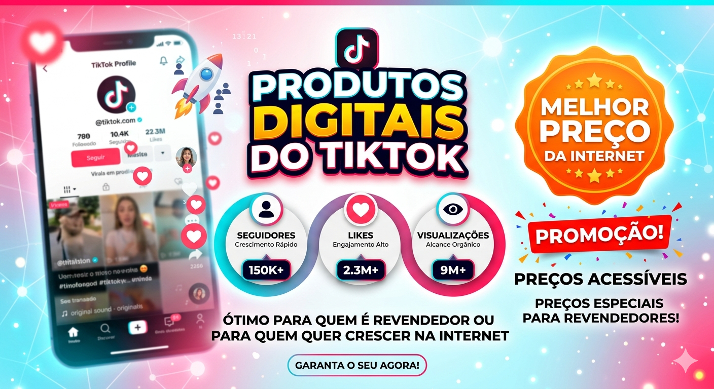 TIKTOK - seguidores, visualizações, curtidas e muito mais!