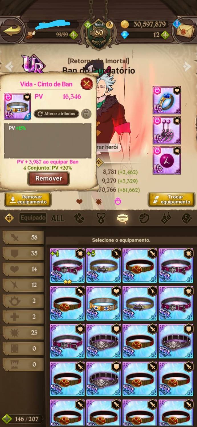 Conta P2W Nanatsu no Taizai Grand Cross Global