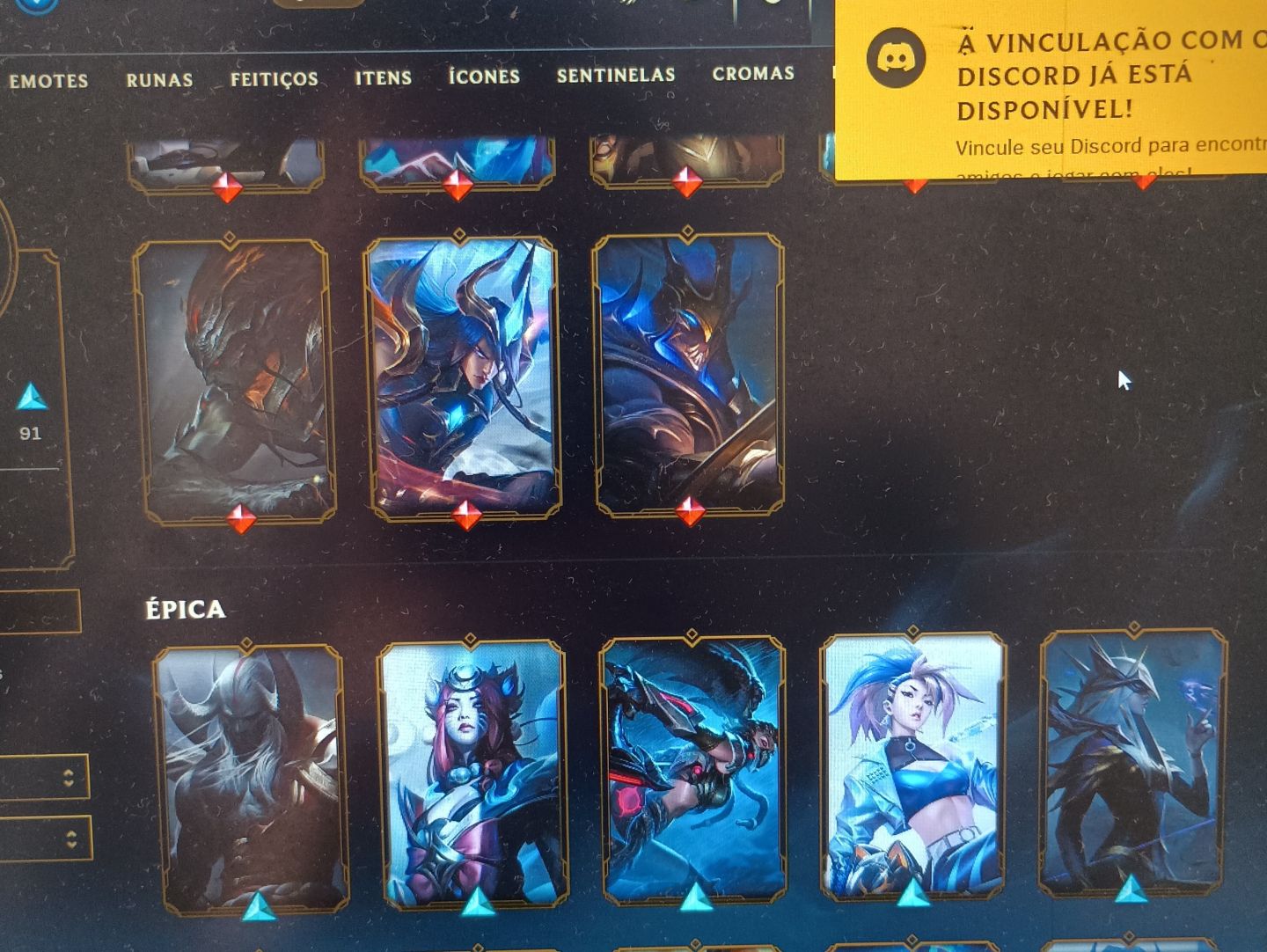 Conta League of Legends Honra 5 MMR Diamante