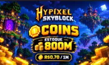 Hypixel SkyBlock 800M Coins | R$0,70/M