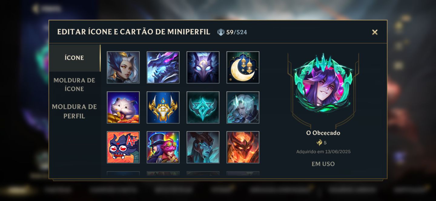 Conta wild rift com skin de passes, skin lendaria e miito mais