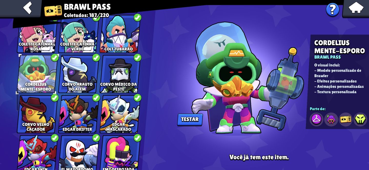 CONTA RARA DE BRAWL STARS, 4 RANK 35, PRESTIGIO 3, MESTRES 2024