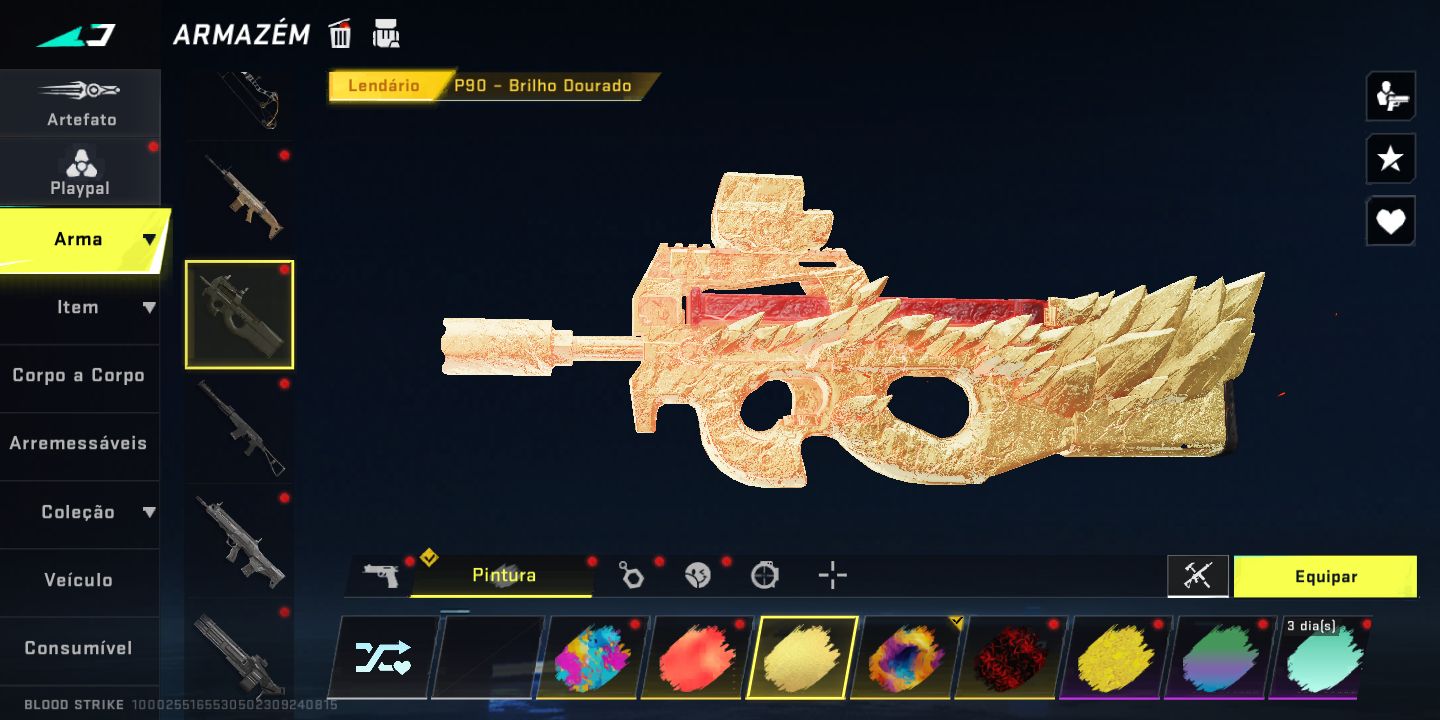 Conta de Blood Strike com armas eternas e facas ultras