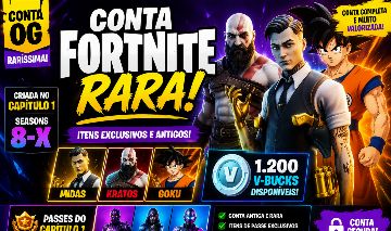 Conta 161 skins, 1200 vbuck,MIDAS,season Marvel,Kratos, Season 8-X C1(NEGOCIAR)
