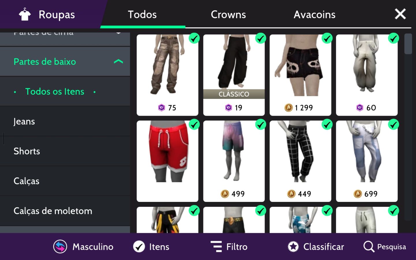 CONTA MASCULINA LVL 42 COM 5 ANOS DE JOGO / FOCADA EM CROWNS E AVACOINS+BRINDE