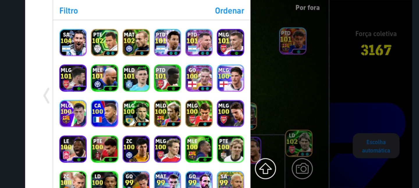 CONTA EFOOTBALL RARA!!! CHIESA BLITZ CURLER+RONALDINHO BARCELONA+PIQUÉ 104+++
