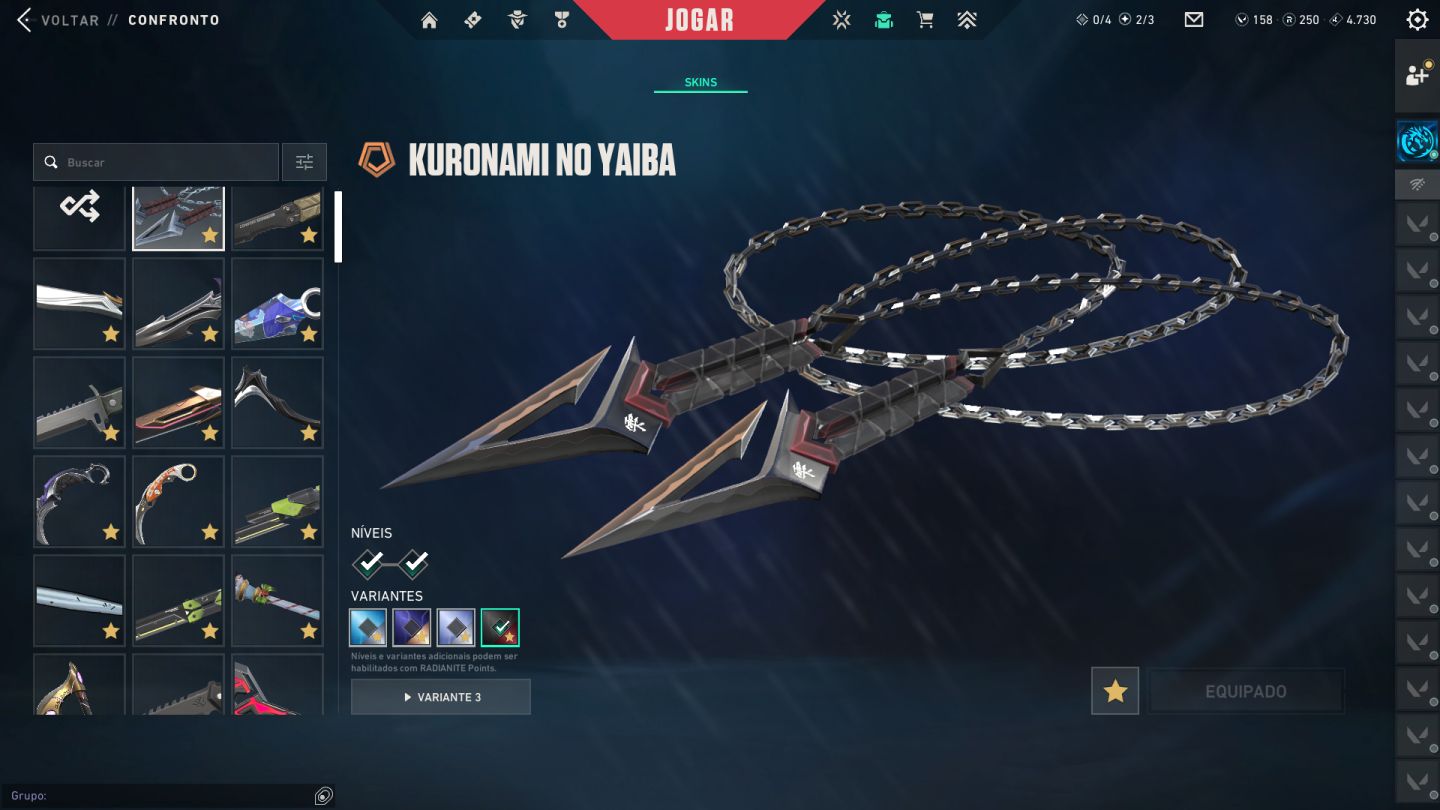 Conta valorant com muita variedade de skins