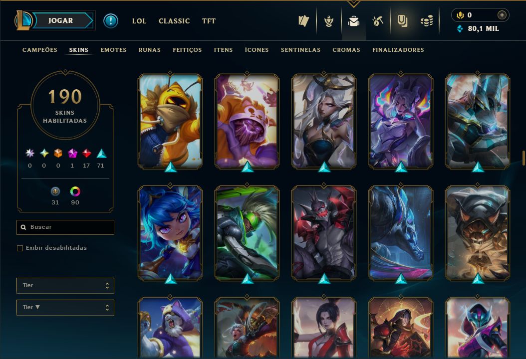 SKIN LENDÁRIA RIVEN EMISSÁRIA + [ CONTA COM 200 SKINS HABILITADAS ] + TROCA NICK