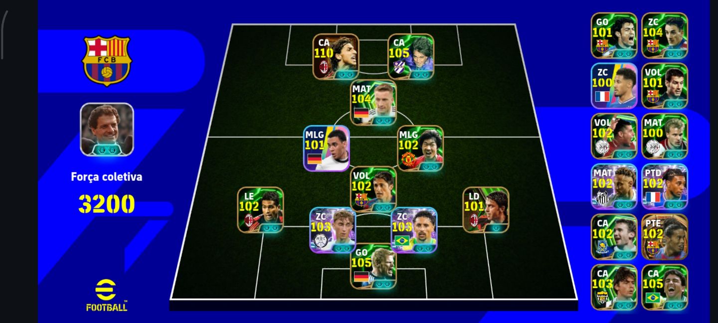 Conta com Ibra 110 e time completinho