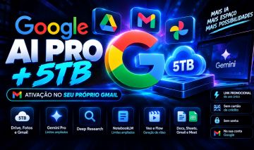 Google Gemini Pro + 5Tb Google One Link Oficial | Ativa no Seu Próprio Gmail