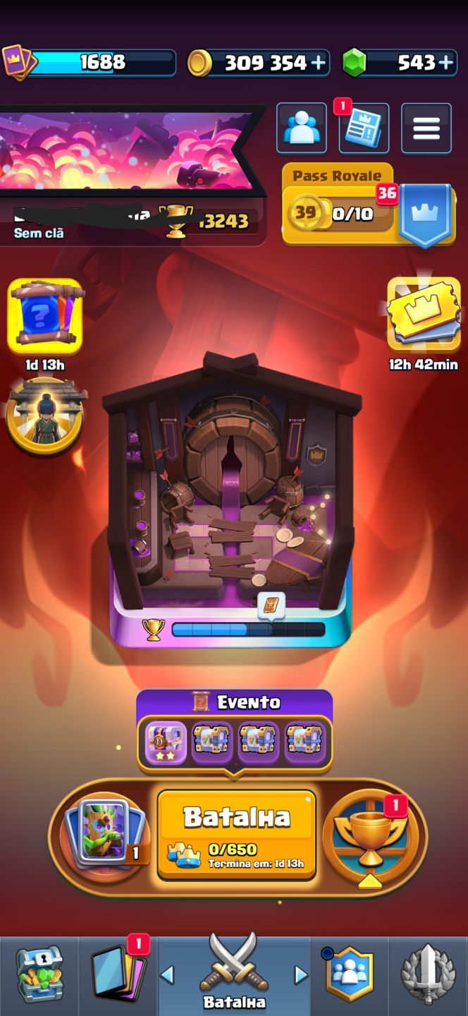 Clash Royale 13.2k Troféus | Arena 31 | Nível 16 | Evoluções | 543 Gemas