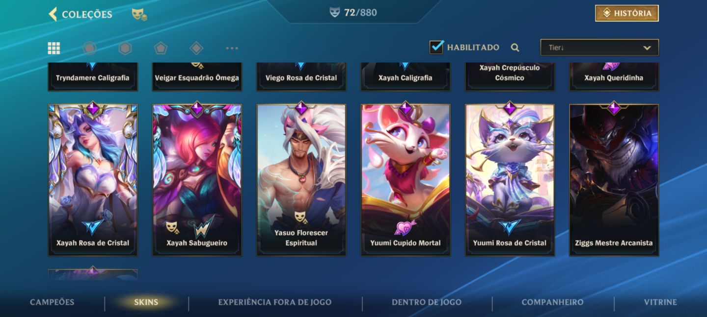Conta mono xayah adc 72 SKINS