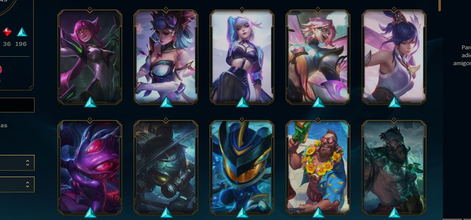 Conta lol esmeralda 2 , 471 skins com skins escolhidas na mão (negociável)
