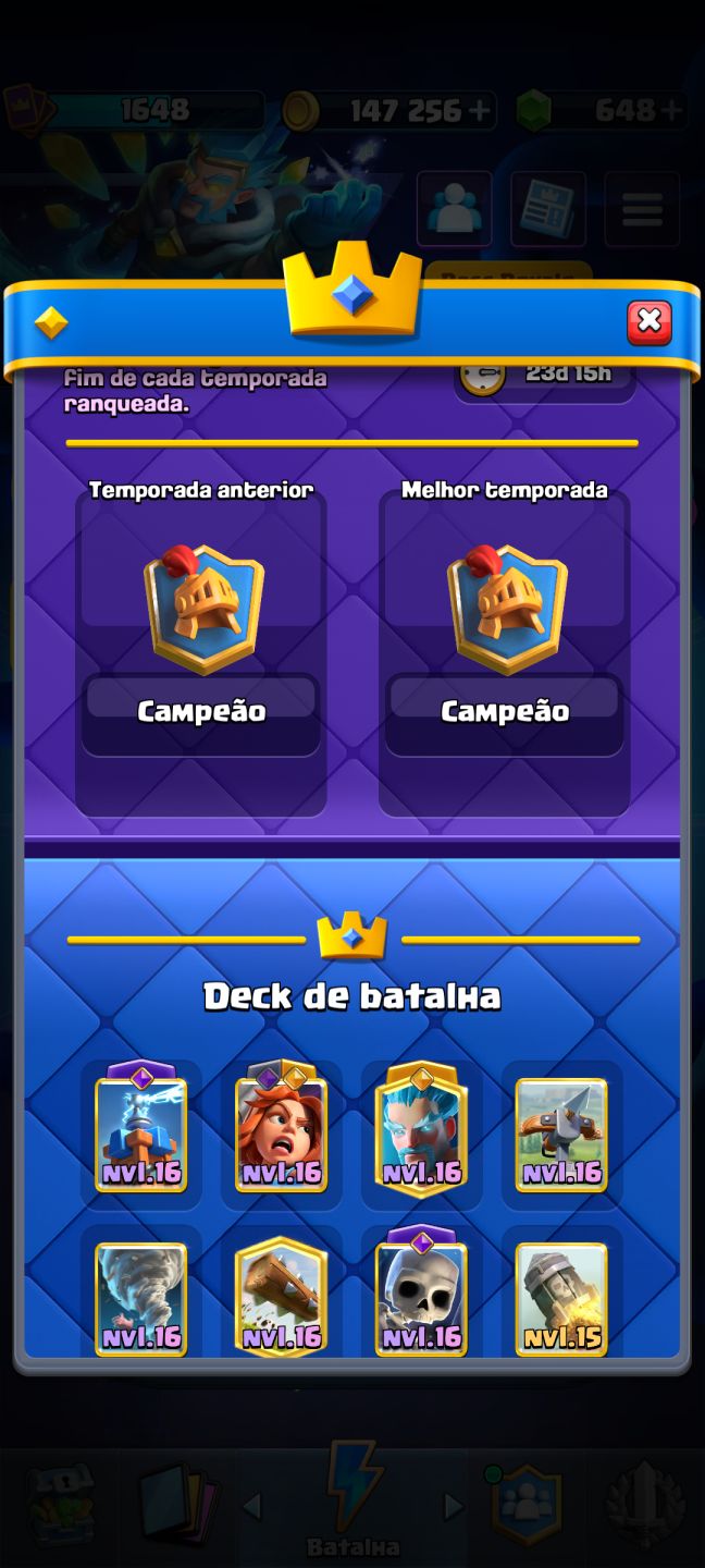 Conta Clash Royale 14.000 troféus+ cartas nvl 16