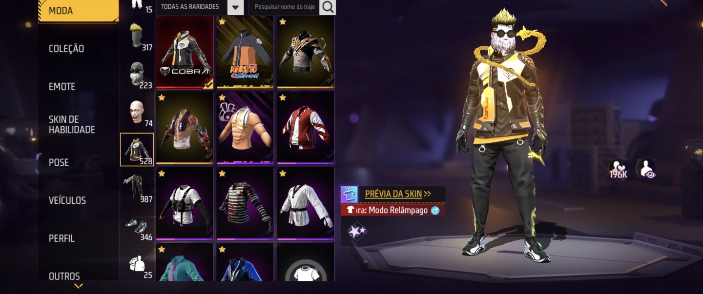 CONTA FREE FIRE RARA GEMADA! 4 PUNHOS, NIVEL 75, BARBINHA, ANGELICAL PUMA