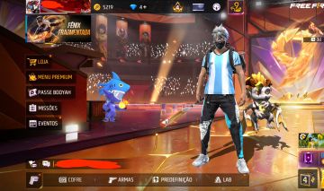 CONTA FREE FIRE VETERANA | LEVEL 61 | 215 PEITORAIS + SKIN BLUE LOCK | DIMA 4