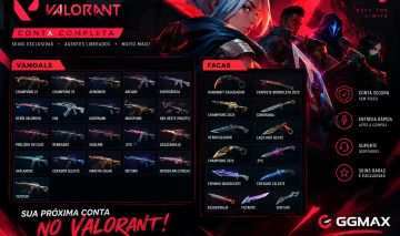 CONTA VALORANT Champions 23 e 25 Level 663 Negocio valor
