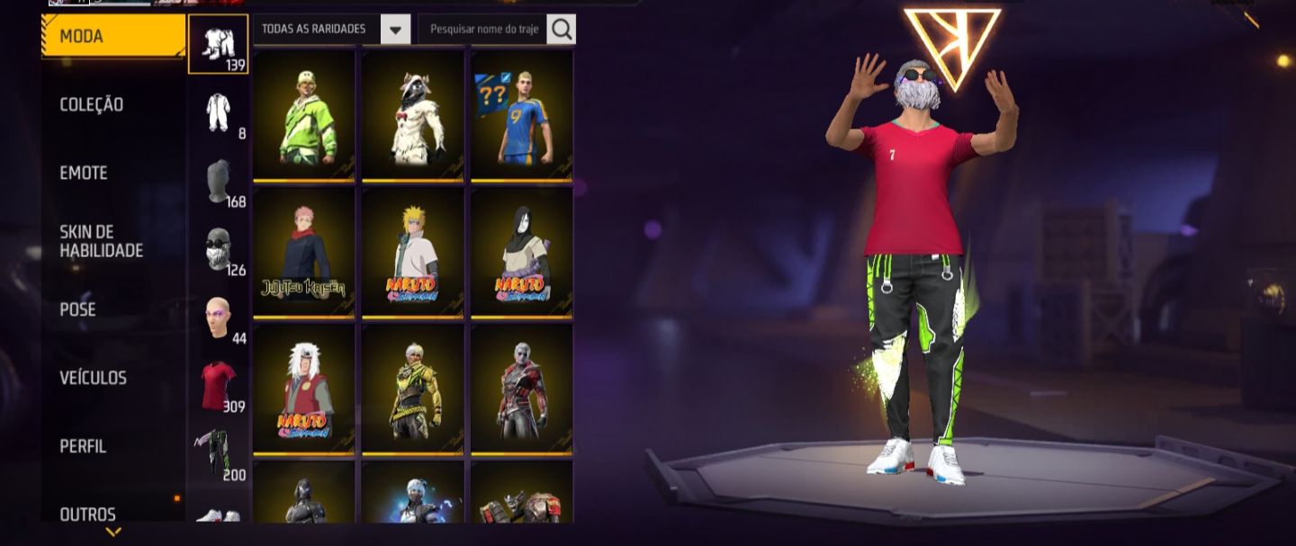 CONTA FREE FIRE NÍVEL 71 PUNHO FÊNIX, BERMUDA ANGELICAL E ANIMES