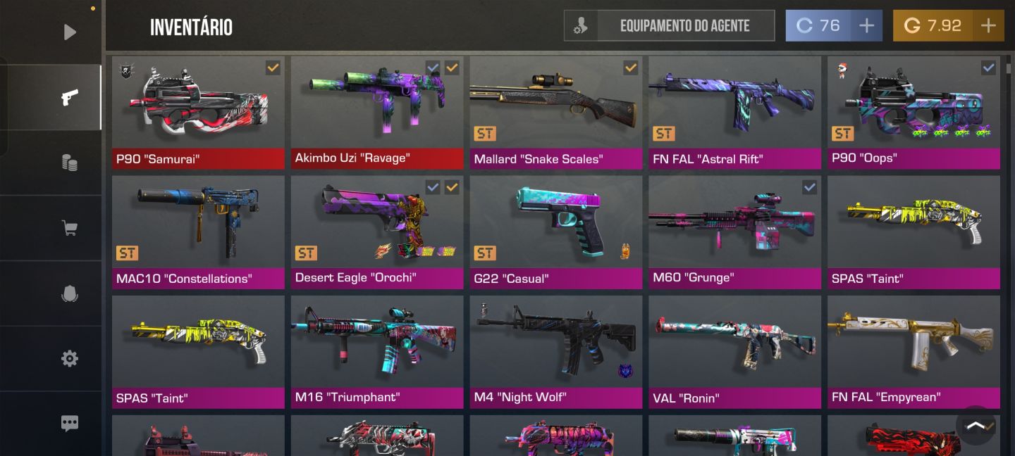 Conta Standoff 2 | Butterfly Legacy + Karambit Nebula | AKR Treasure Hunter, etc