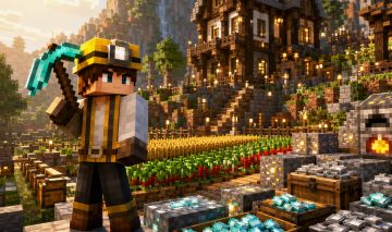 Ajudante Minecraft - Coleta de Itens, Mineração, Construções Manuais e farms