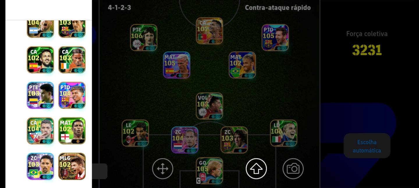Conta eFootball Mobile Muito Forte | Força Coletiva 3231