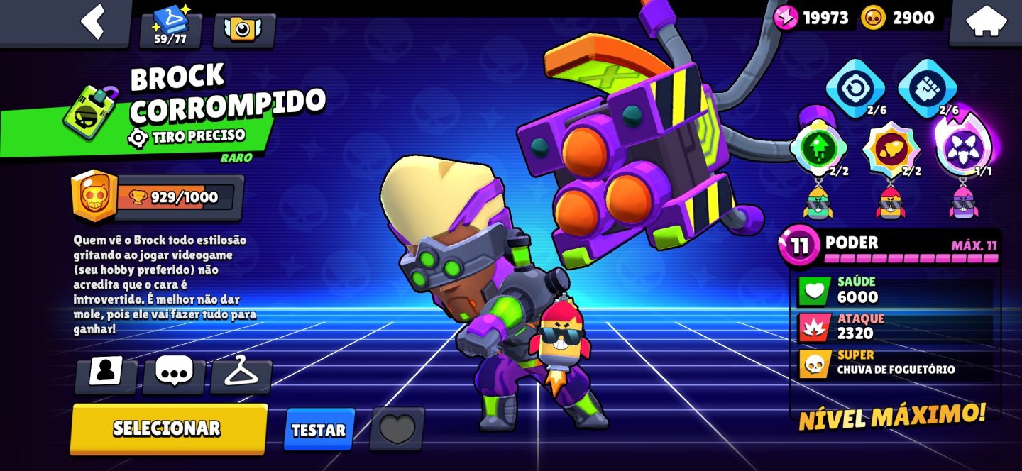 Conta Brawl stars | Contém as skins Skin do Frank rei azul