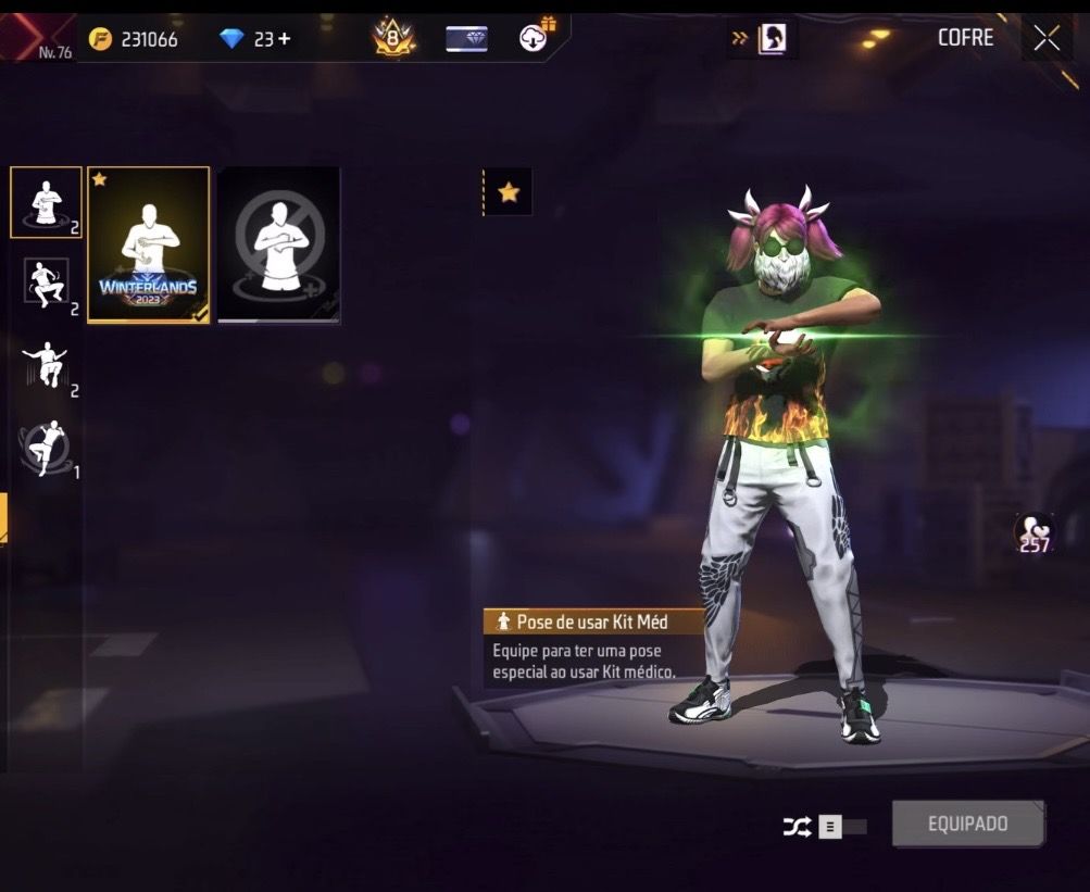 CONTA FREE FIRE ANTIGA EXTREMAMENTE RARA E GEMADA +1000 peitas PRIME 8