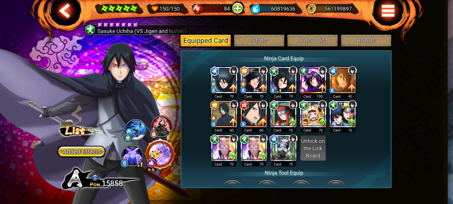 Conta de Naruto X Boruto ninja voltage