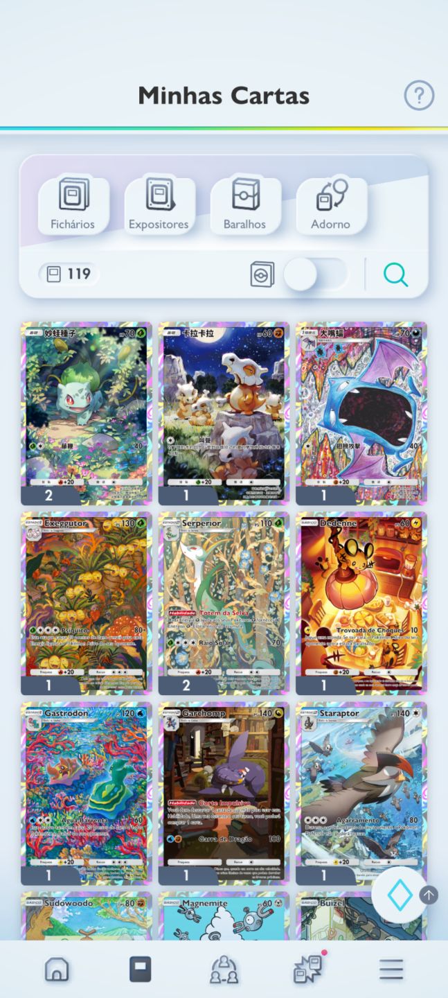 PROMOÇÃO Conta Pokémon TCG com 7 cartas douradas e mto mais, confira fotos!