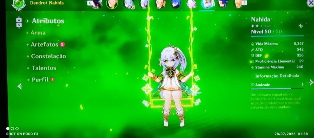 Conta de genshin impact level 55