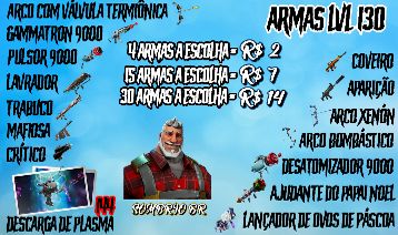 ARMAS 144 PELO MENOR PREÇO. FUNCIONANDO! FORTNITE SALVE O MUNDO LEIA A DESCRIÇÃO