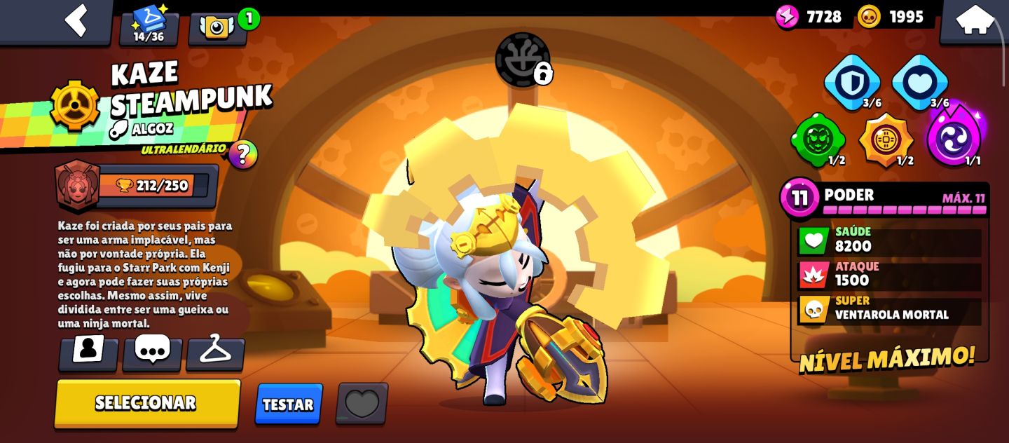 Vende se conta de Brawl Stars, bem gemada, com várias skins, mais de 10 passes.
