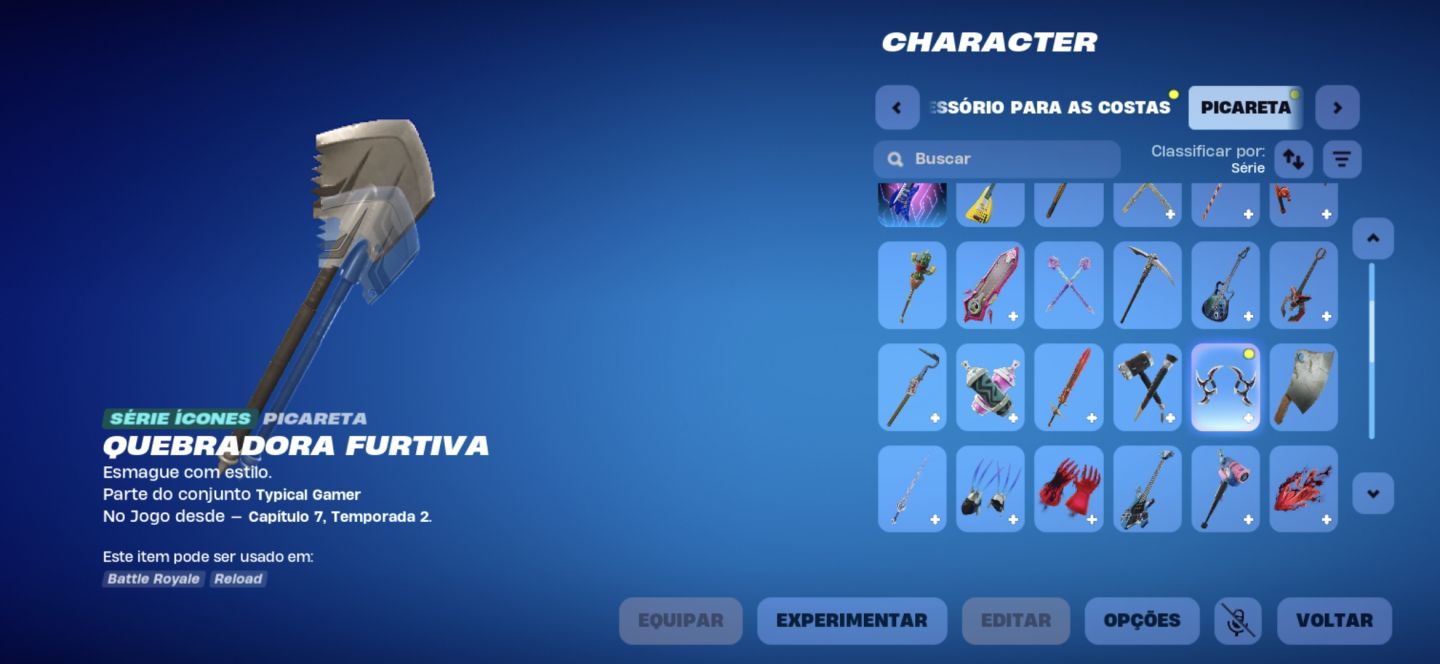 Conta fortnite estava com clube menor preço amongus e quebrado furtiva