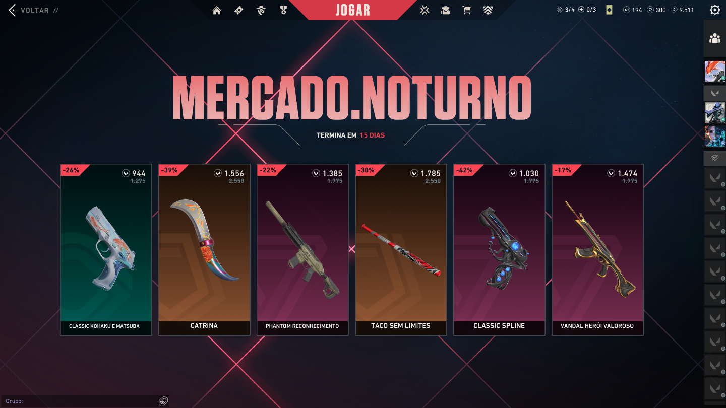 Conta de valorant +1200 reais gastos, muita skin.