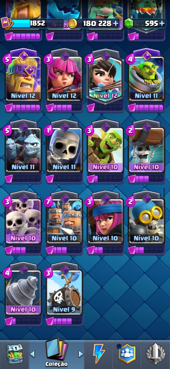 CONTA CLASH ROYALE | TORRE 16 | 41 CARTAS NV. 16 | 9 HERÓICAS | 22 EVOLUÇÕES