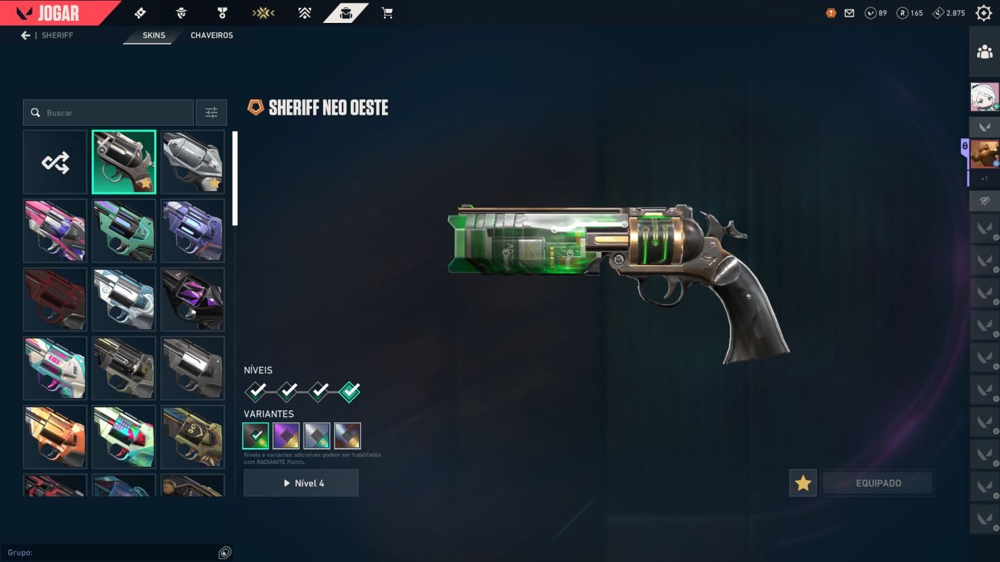 Conta de valorant com varias skin