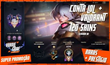 CONTA LOL 2013 + VALORANT | 720 SKINS | ANCIFOGO + ONI + PRESTÍGIO