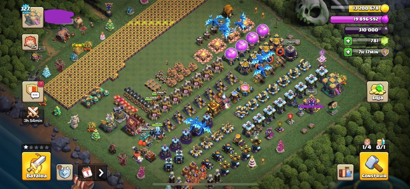 CONTA SUPERCELL - CLASH OF CLANS TH14 CLASH ROYALE ARENA 28