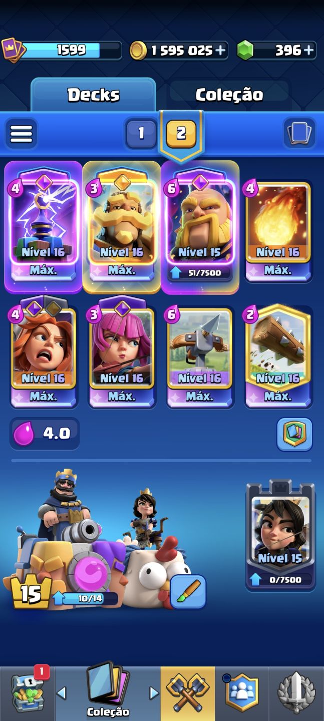 CONTA DE CLASH ROYALE COM CARTAS MAX E VÁRIAS EVOLUÇÃO