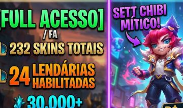 CONTA VETERANA 2015 [FA]: SETT CHIBI MÍTICO + 24 LENDÁRIAS + ZIGGS ODISSEIA