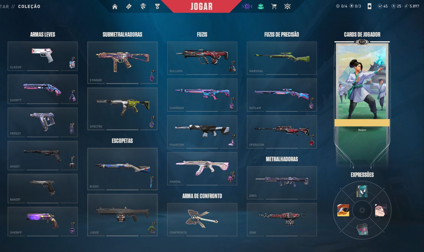 Conta vava com vandal:sublime,evori,gaia phantom ora e mais outras skins