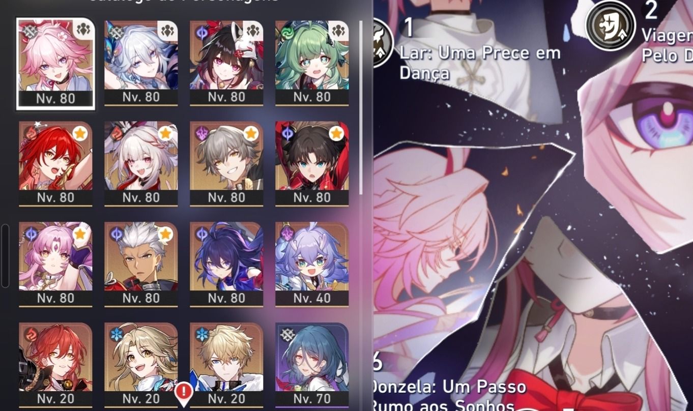 Contas variadas - Honkai Star Rail