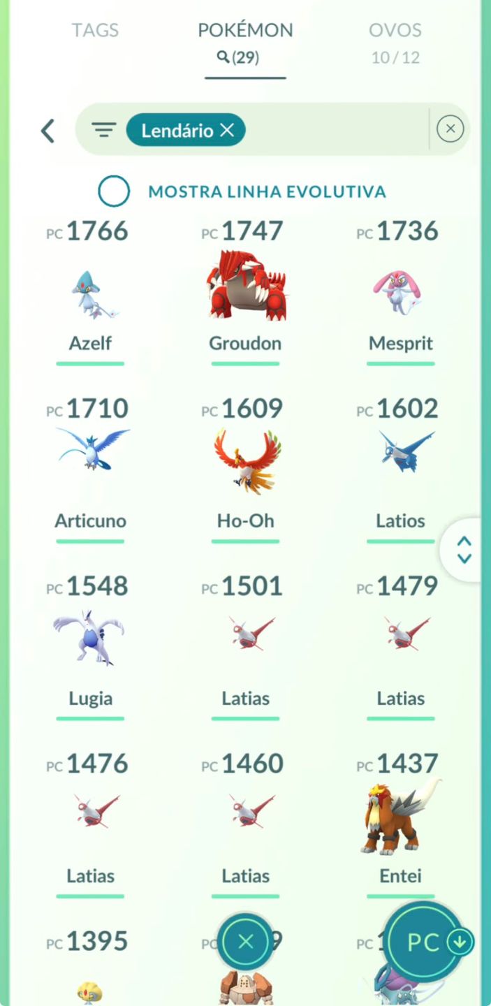 Conta lvl 45, 34 brilhantes, 662 Pokémons pegos, conta de 2016.
