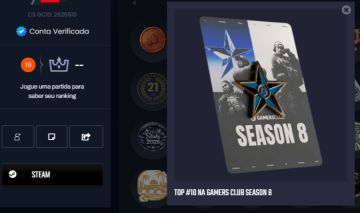 CONTA LVL 10 FACEIT E 19 GC (MEDALHA DE TOP 6)