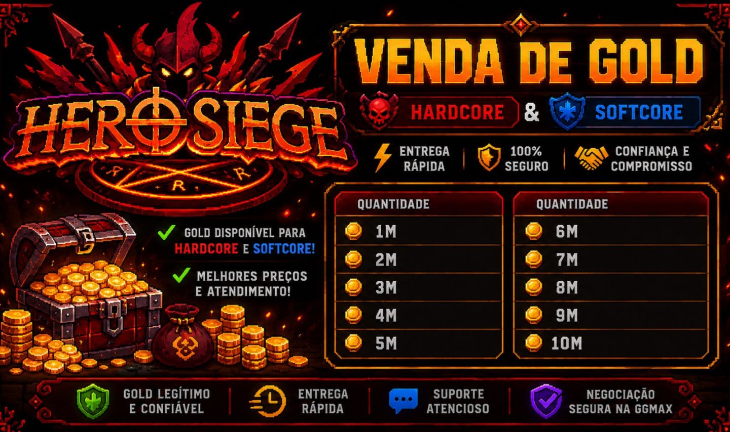 Hero Siege - Gold Hardcore e Softcore | Entrega Rápida |