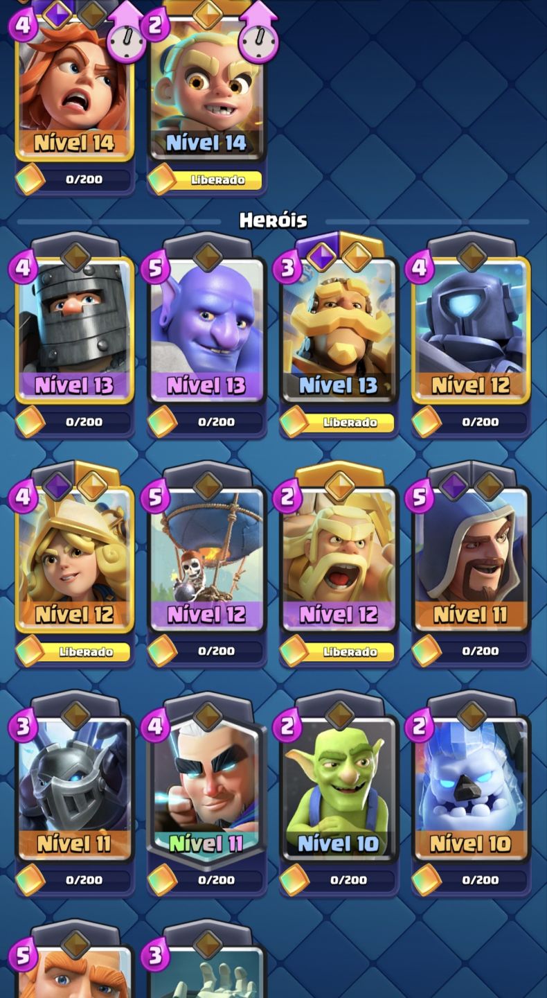 Conta de Clash royale 11K de troféus muitas evoluções