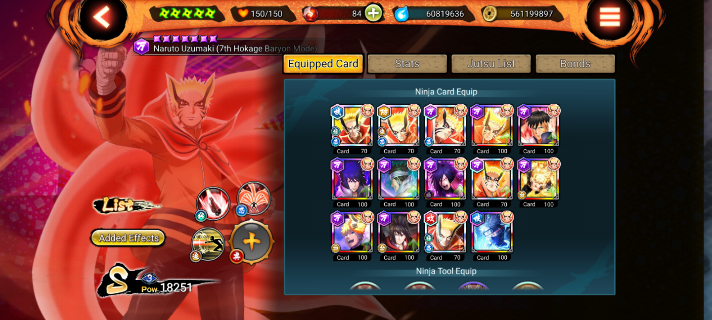 Conta de Naruto X Boruto ninja voltage